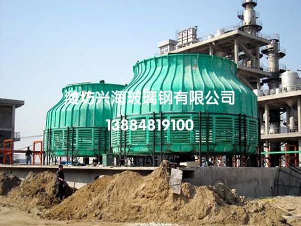 圓形冷卻塔安裝現(xiàn)場